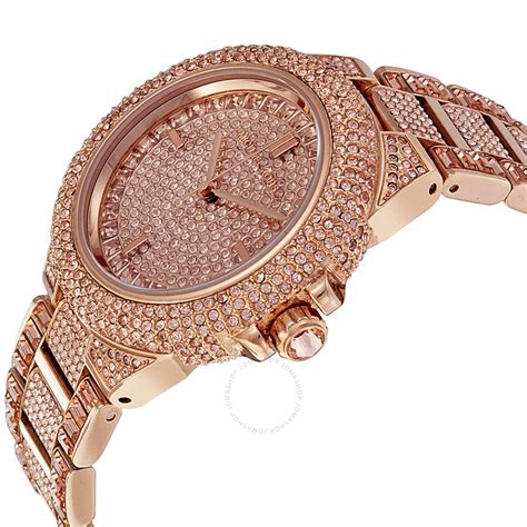 michael kors watch rose gold with diamonds|rose gold mk watch women's.